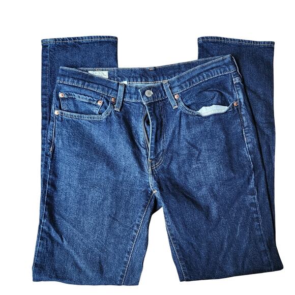 Levis Premium 511 Jeans Mens Size 34x34 Dark Blue Straight Leg Excellent - Picture 1 of 14